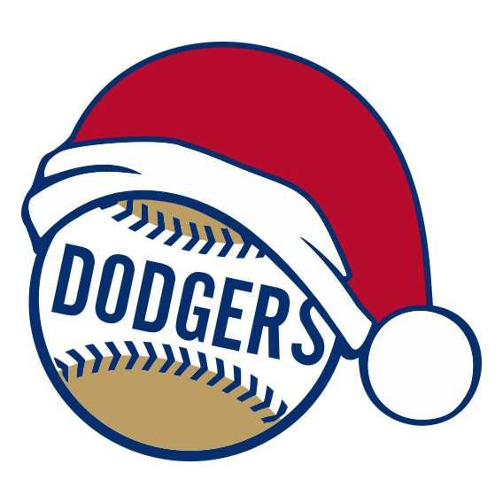 Los Angeles Dodgers Baseball Christmas hat logo iron on paper